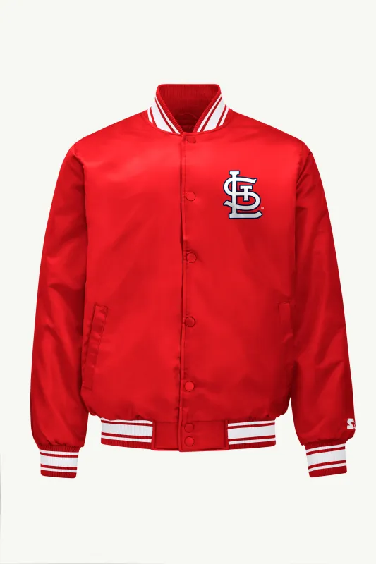 MENS ST LOUIS CARDINALS SATIN VARSITY JACKET sold by Starter
