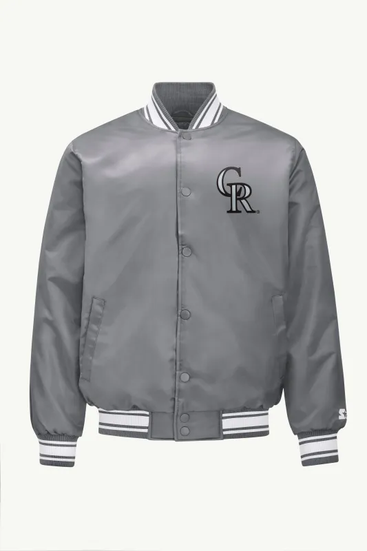 MENS COLORADO ROCKIES SATIN VARSITY JACKET sold by Starter