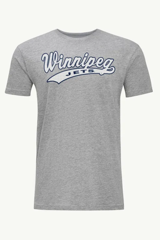 MENS WINNIPEG JETS TAILSWEEP T SHIRT made by Starter
