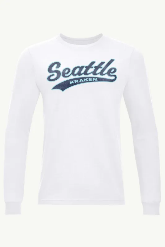 MENS SEATTLE KRAKEN TAILSWEEP LONG SLEEVE T SHIRT sold by Starter