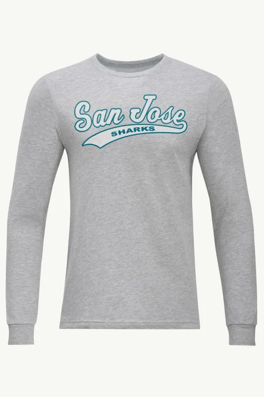 MENS SAN JOSE SHARKS TAILSWEEP LONG SLEEVE T SHIRT sold by Starter