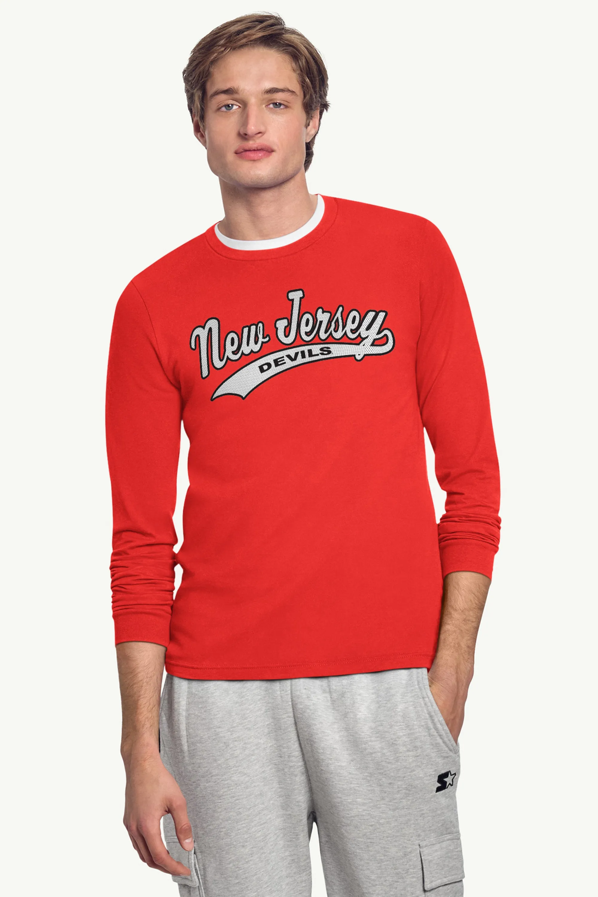 MENS NEW JERSEY DEVILS TAILSWEEP LONG SLEEVE T SHIRT sold by Starter product image thumbnail 2