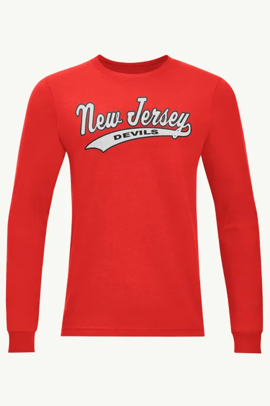 MENS NEW JERSEY DEVILS TAILSWEEP LONG SLEEVE T SHIRT sold by Starter