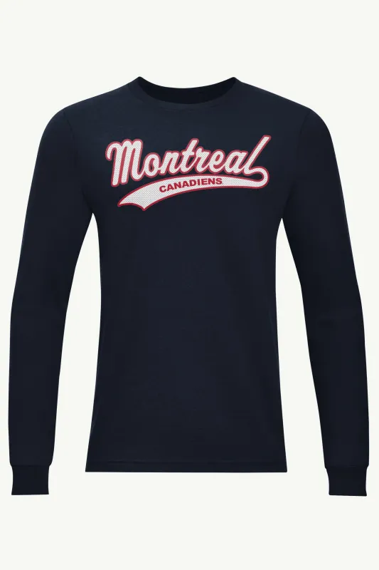 MENS MONTREAL CANADIENS TAILSWEEP LONG SLEEVE T SHIRT made by Starter