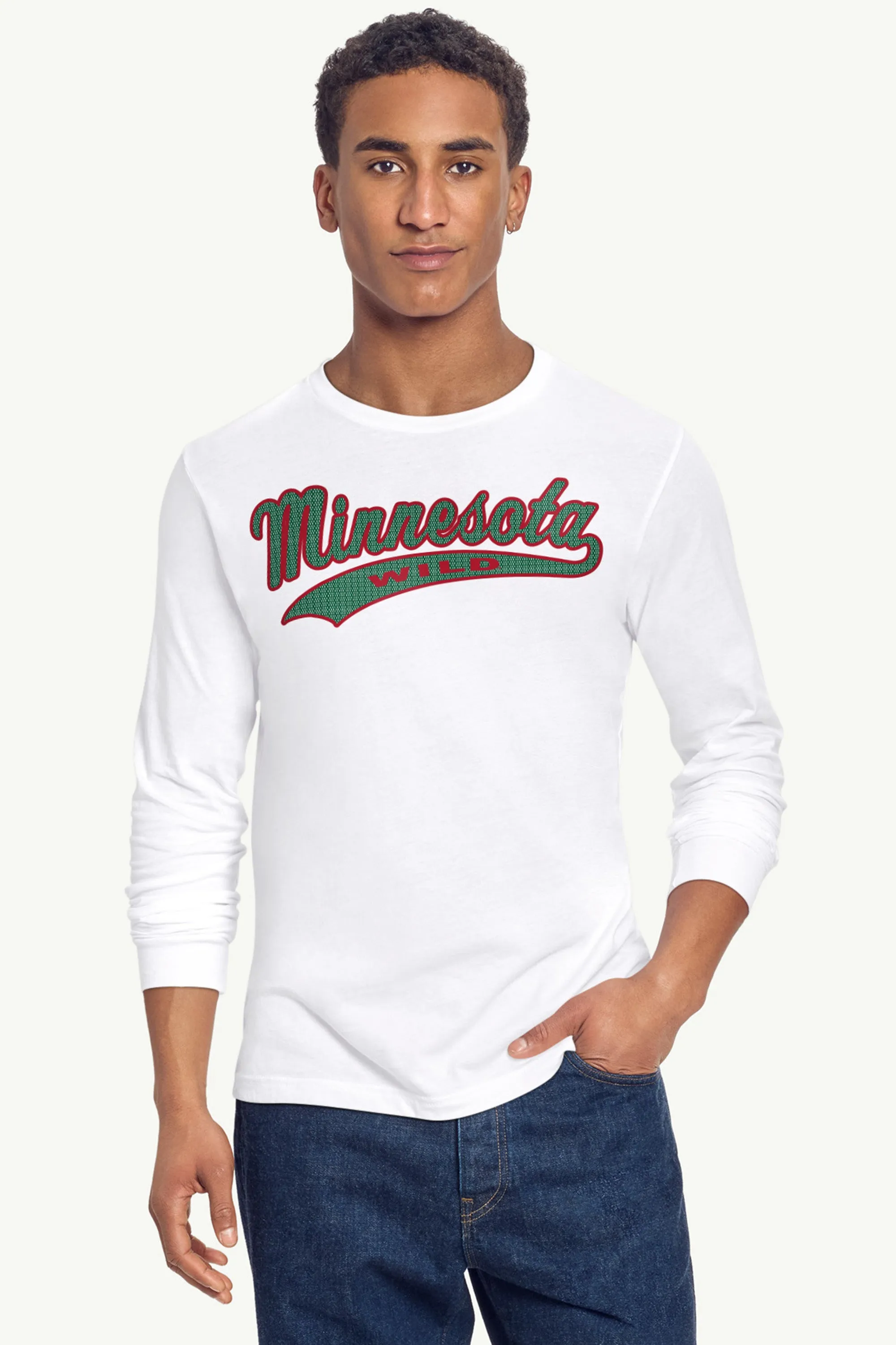 MENS MINNESOTA WILD TAILSWEEP LONG SLEEVE T SHIRT sold by Starter product image thumbnail 2
