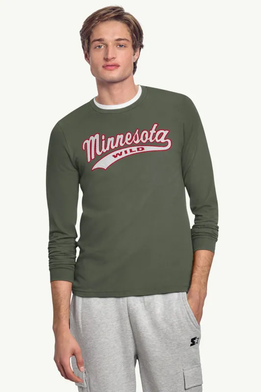 MENS MINNESOTA WILD TAILSWEEP LONG SLEEVE T SHIRT sold by Starter