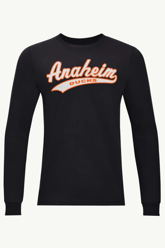MENS MIGHTY DUCKS TAILSWEEP LONG SLEEVE T SHIRT sold by Starter
