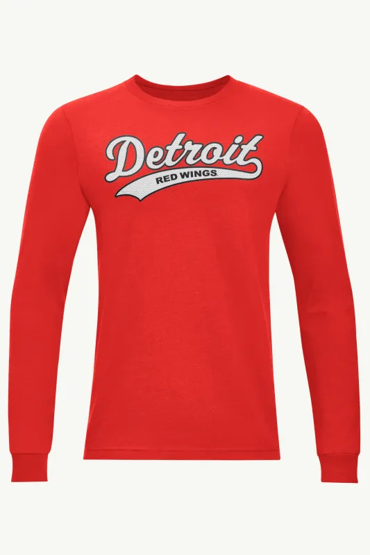 MENS DETROIT REDWINGS TAILSWEEP LONG SLEEVE T SHIRT sold by Starter