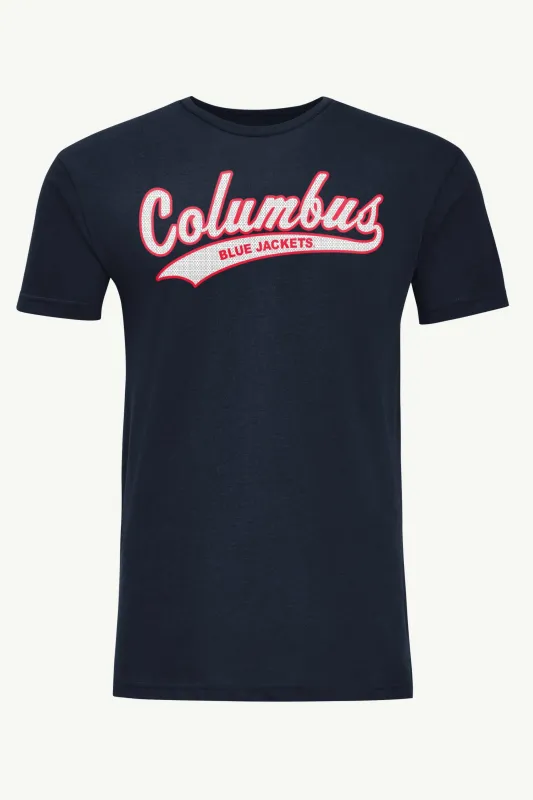 MENS COLUMBUS BLUE JACKETS TAILSWEEP T SHIRT sold by Starter
