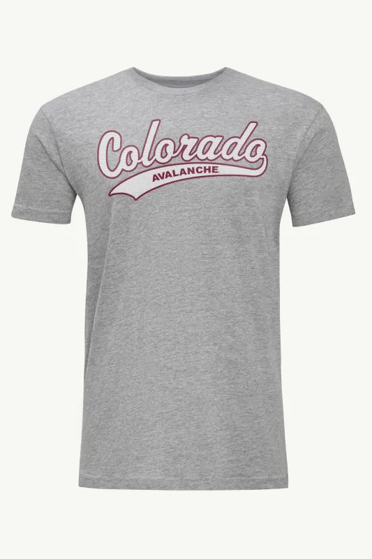 MENS COLORADO AVALANCHE TAILSWEEP T SHIRT made by Starter