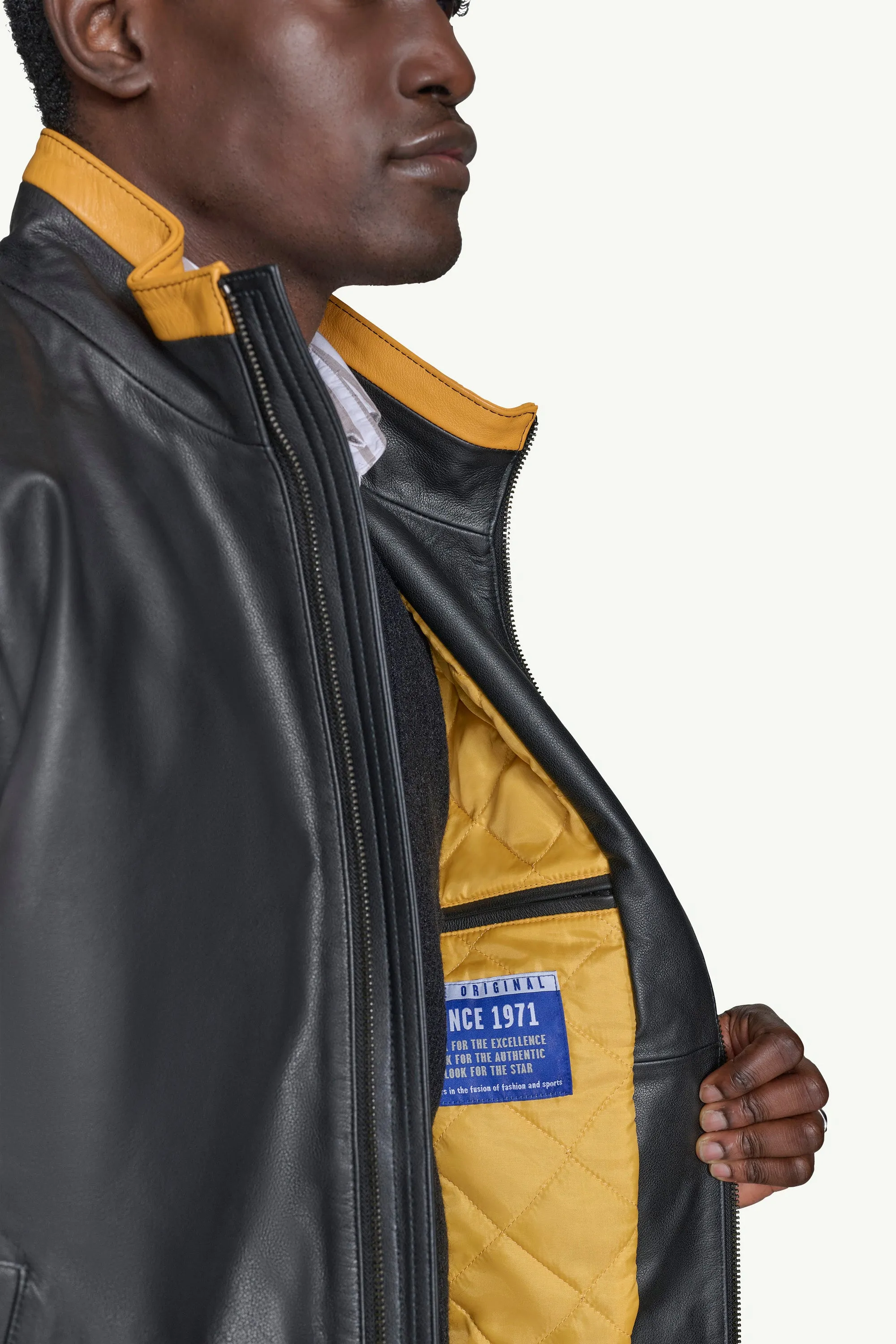 MENS PITTSBURGH STEELERS FULL ZIP LEATHER JACKET sold by Starter product image thumbnail 5