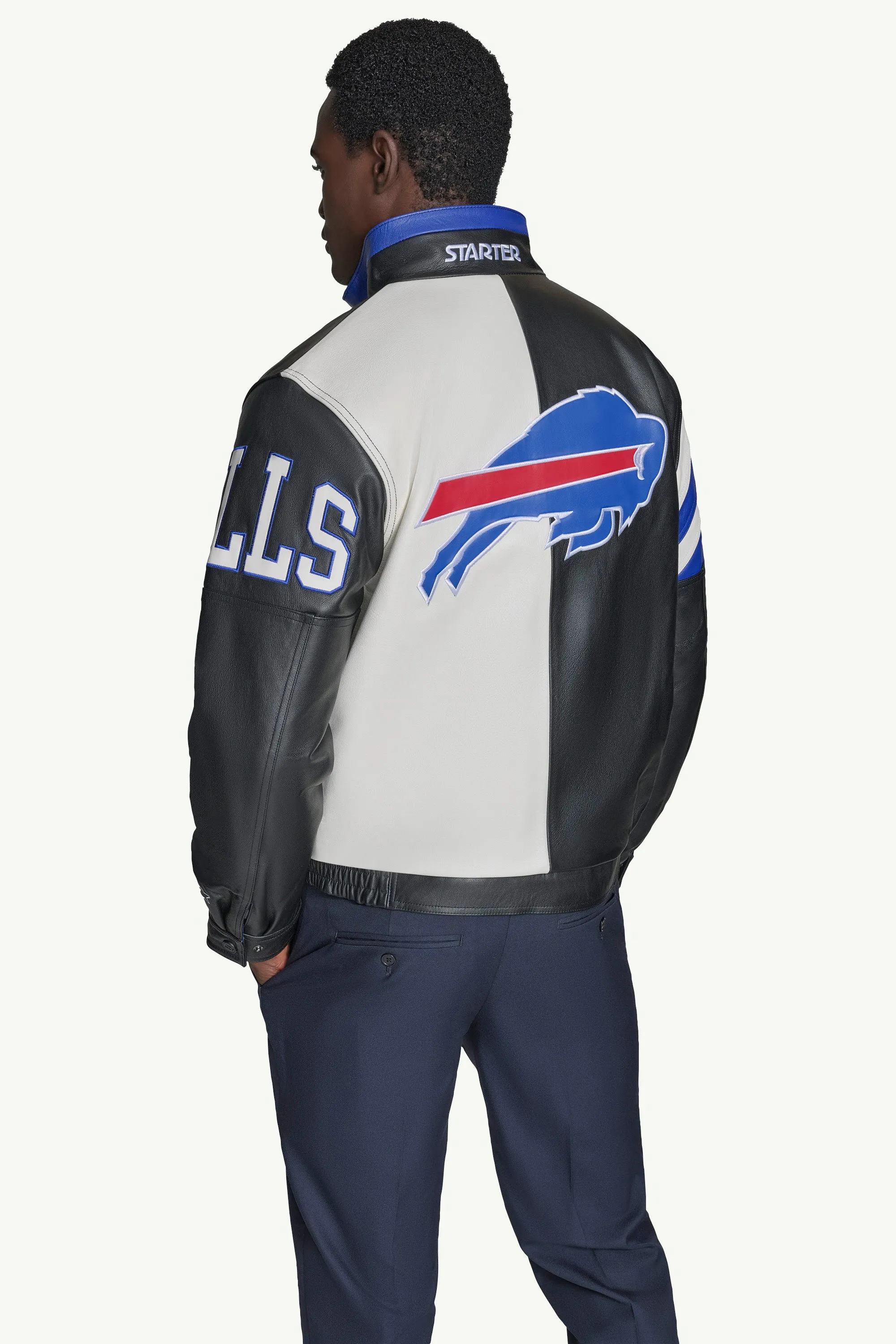 MENS BUFFALO BILLS FULL ZIP LEATHER JACKET sold by Starter product image thumbnail 2
