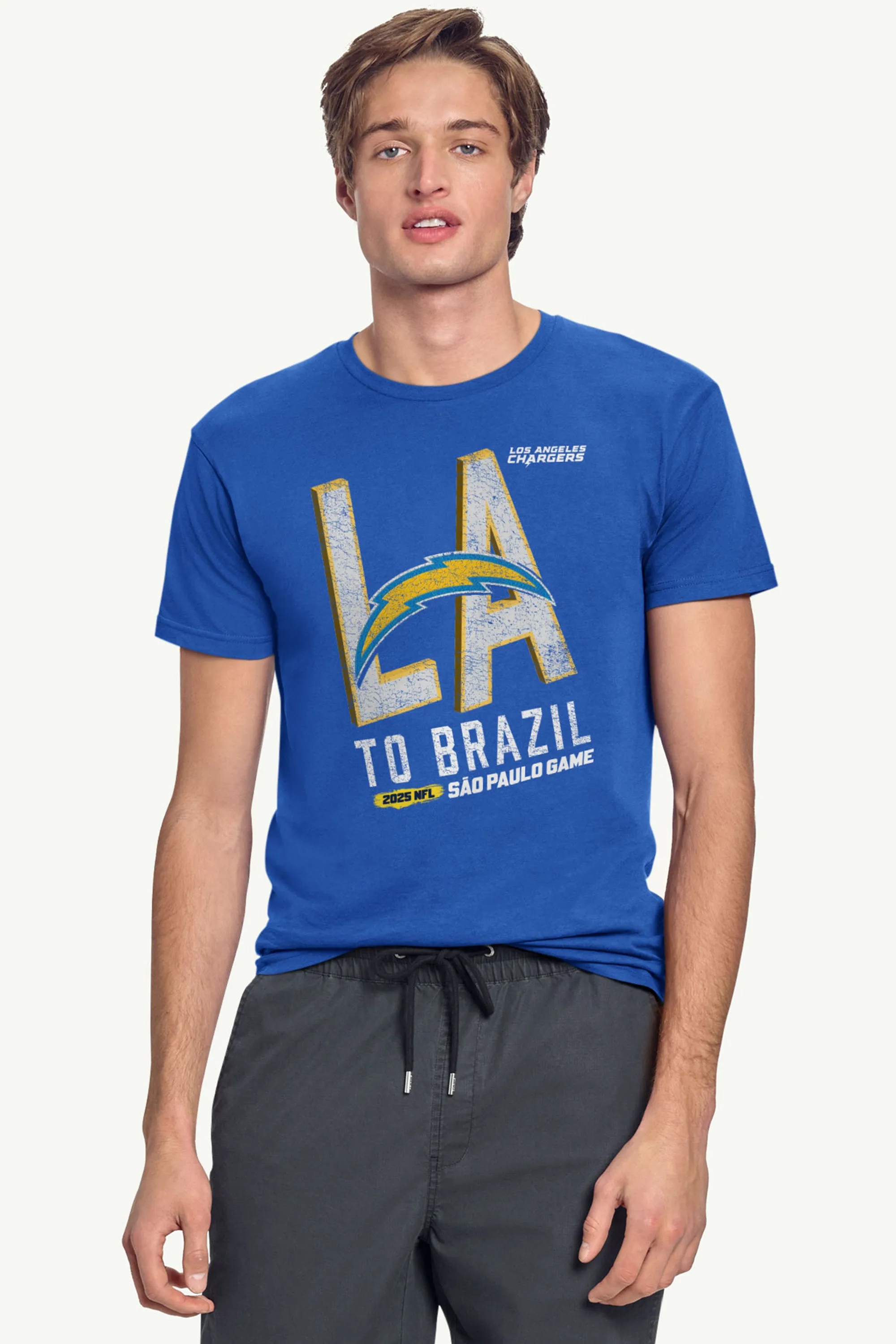 MENS LOS ANGELES CHARGERS TO BRAZIL WE GO T SHIRT sold by Starter product image thumbnail 2