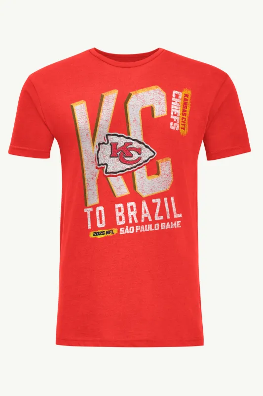 MENS KANSAS CITY CHIEFS TO BRAZIL WE GO T SHIRT sold by Starter