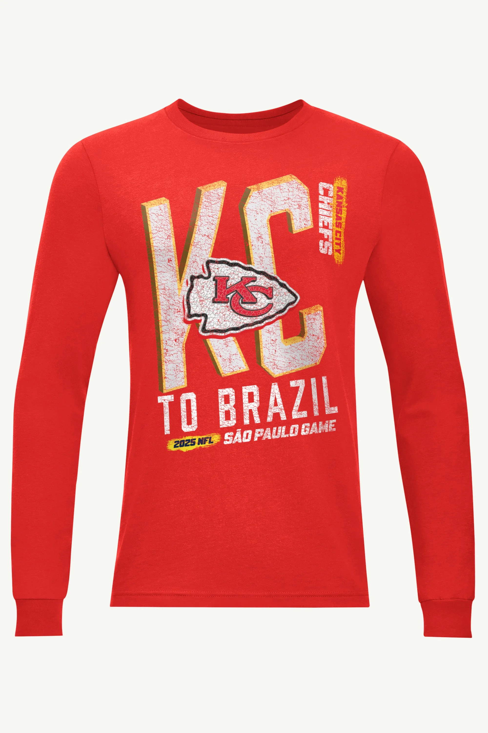 MENS KANSAS CITY CHIEFS TO BRAZIL WE GO LONG SLEEVE T SHIRT sold by Starter