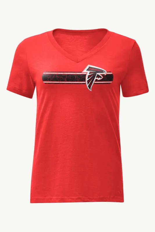 WOMENS ATLANTA FALCONS STRIPE V-NECK T SHIRT sold by Starter