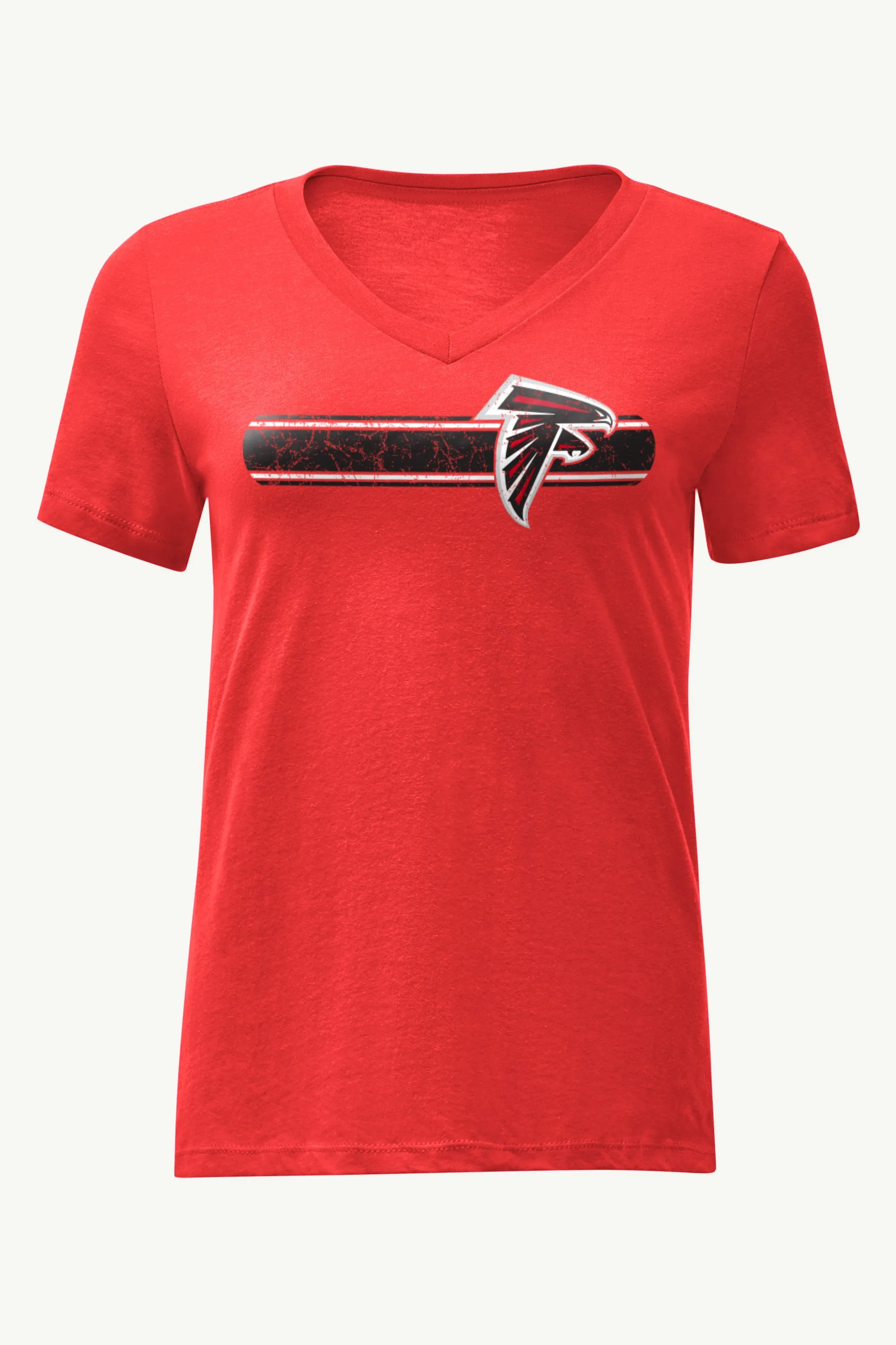 WOMENS ATLANTA FALCONS STRIPE V-NECK T SHIRT sold by Starter