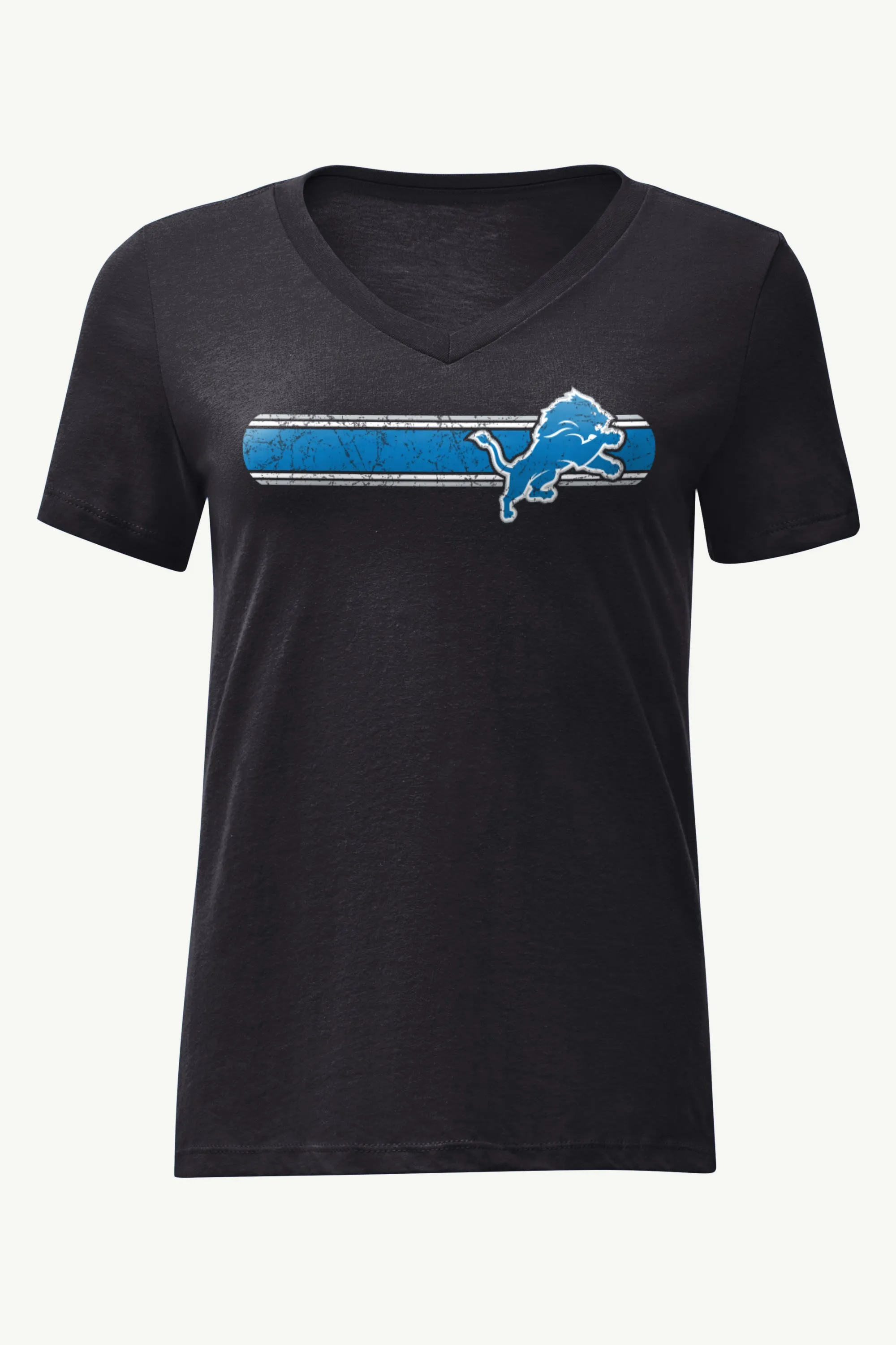 WOMENS DETROIT LIONS STRIPE V-NECK T SHIRT sold by Starter