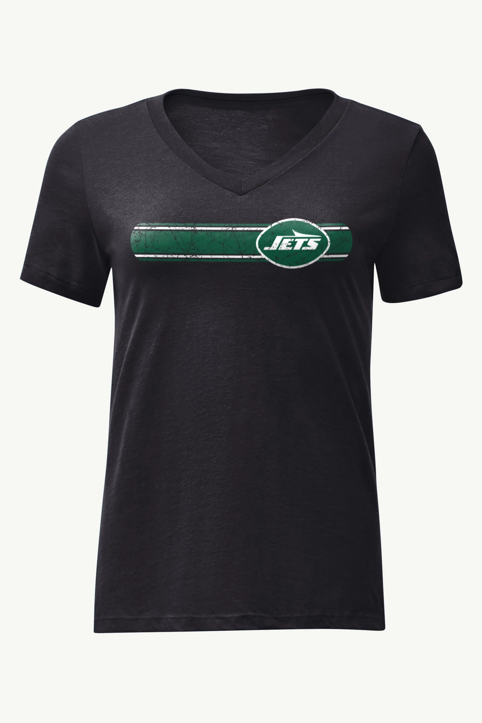 WOMENS NEW YORK JETS STRIPE V-NECK T SHIRT sold by Starter