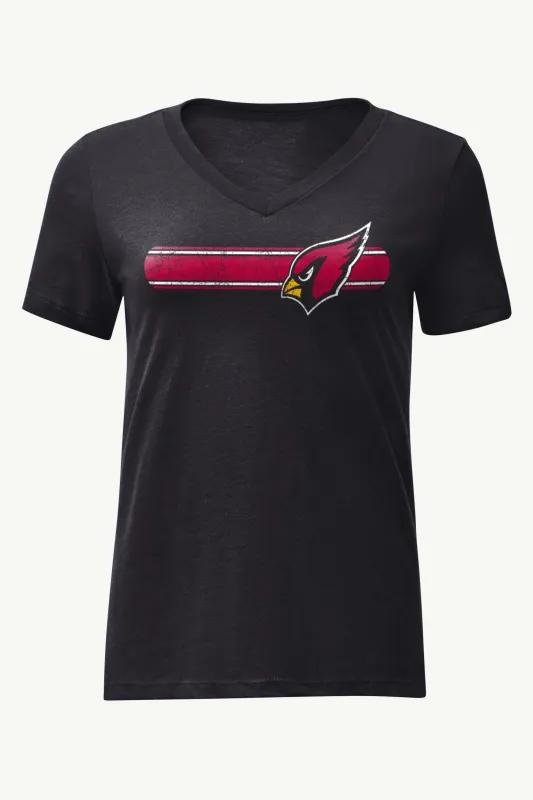 WOMENS ARIZONA CARDINALS STRIPE V-NECK T SHIRT sold by Starter