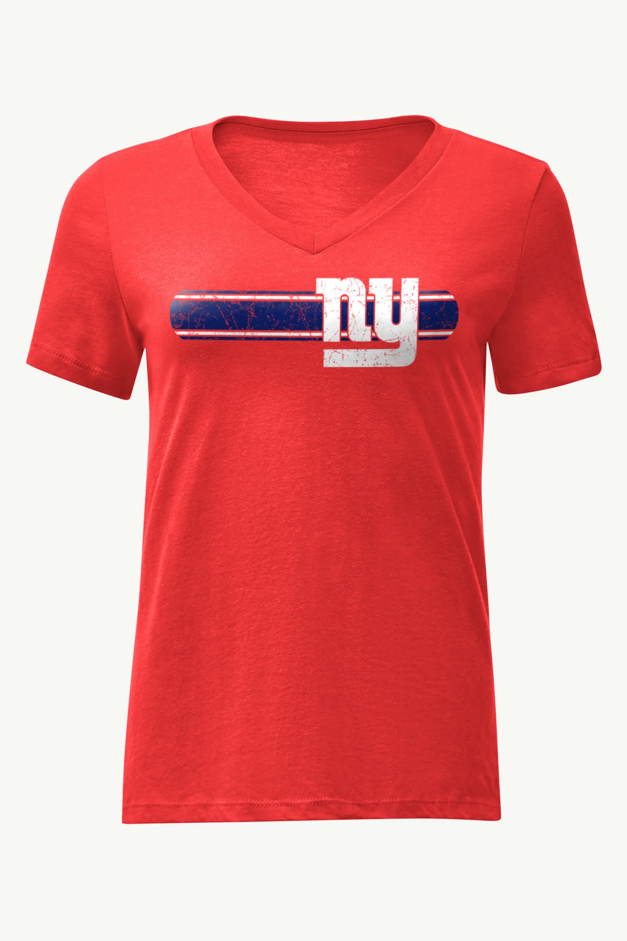 WOMENS NEW YORK GIANTS STRIPE V-NECK T SHIRT sold by Starter