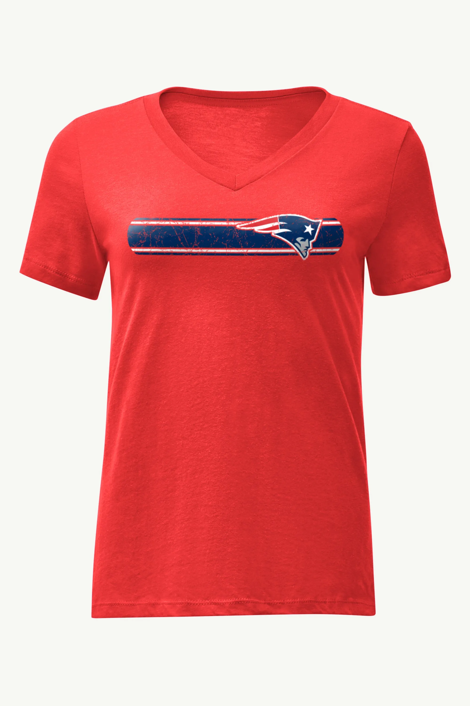 WOMENS NEW ENGLAND PATRIOTS STRIPE V-NECK T SHIRT sold by Starter