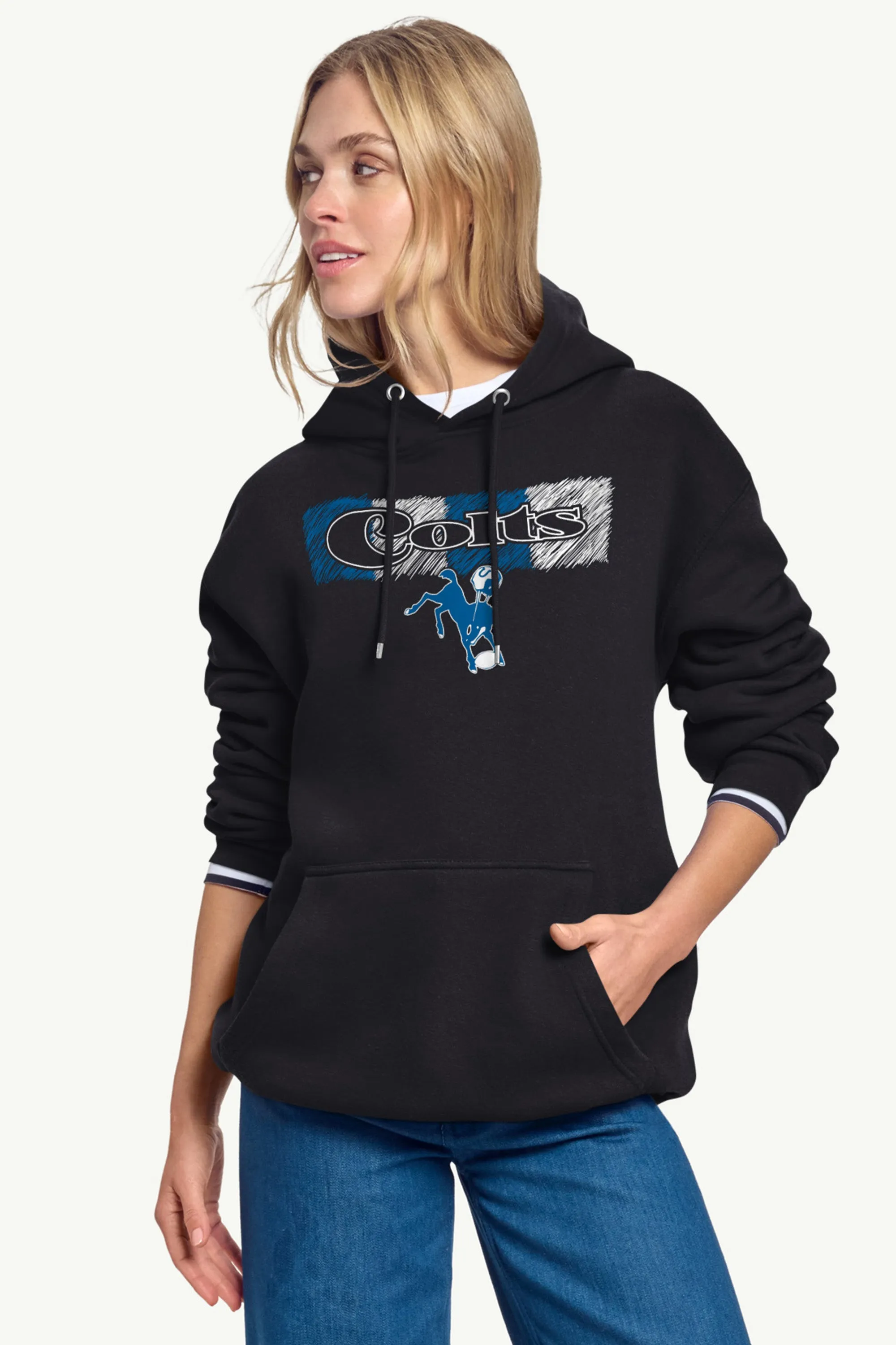 WOMENS INDIANAPOLIS COLTS COLOR SHADING HOODIE sold by Starter product image thumbnail 3