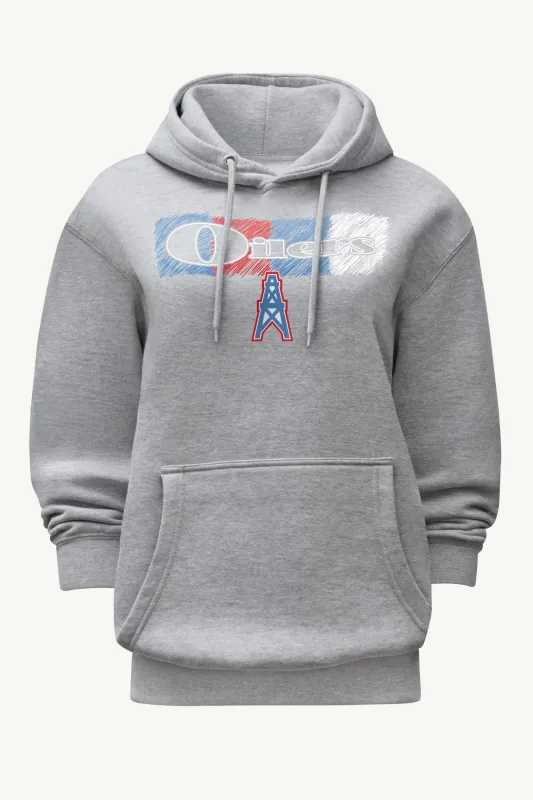 WOMENS HOUSTON OILERS COLOR SHADING HOODIE sold by Starter
