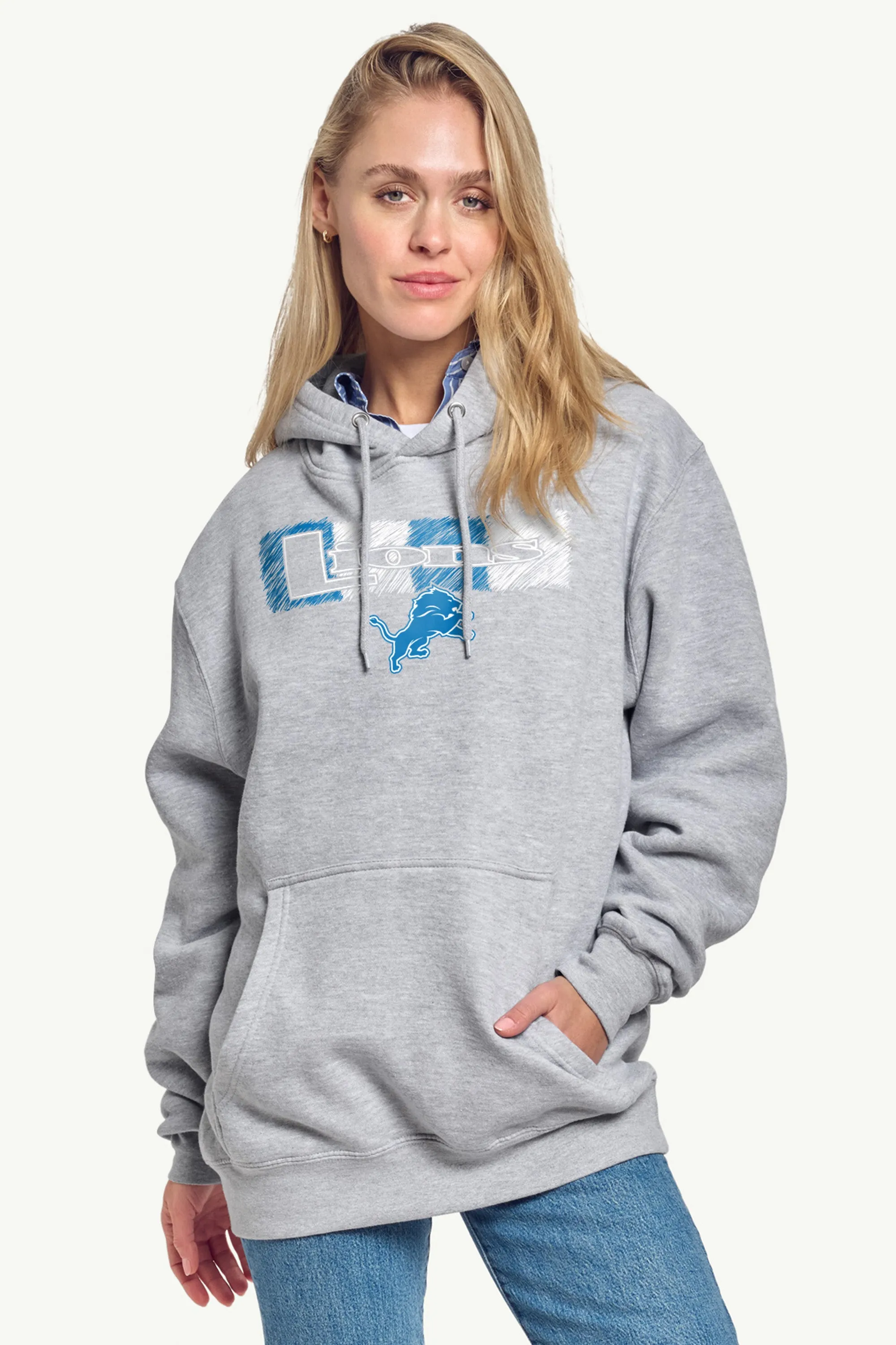 WOMENS DETROIT LIONS COLOR SHADING HOODIE sold by Starter product image thumbnail 2