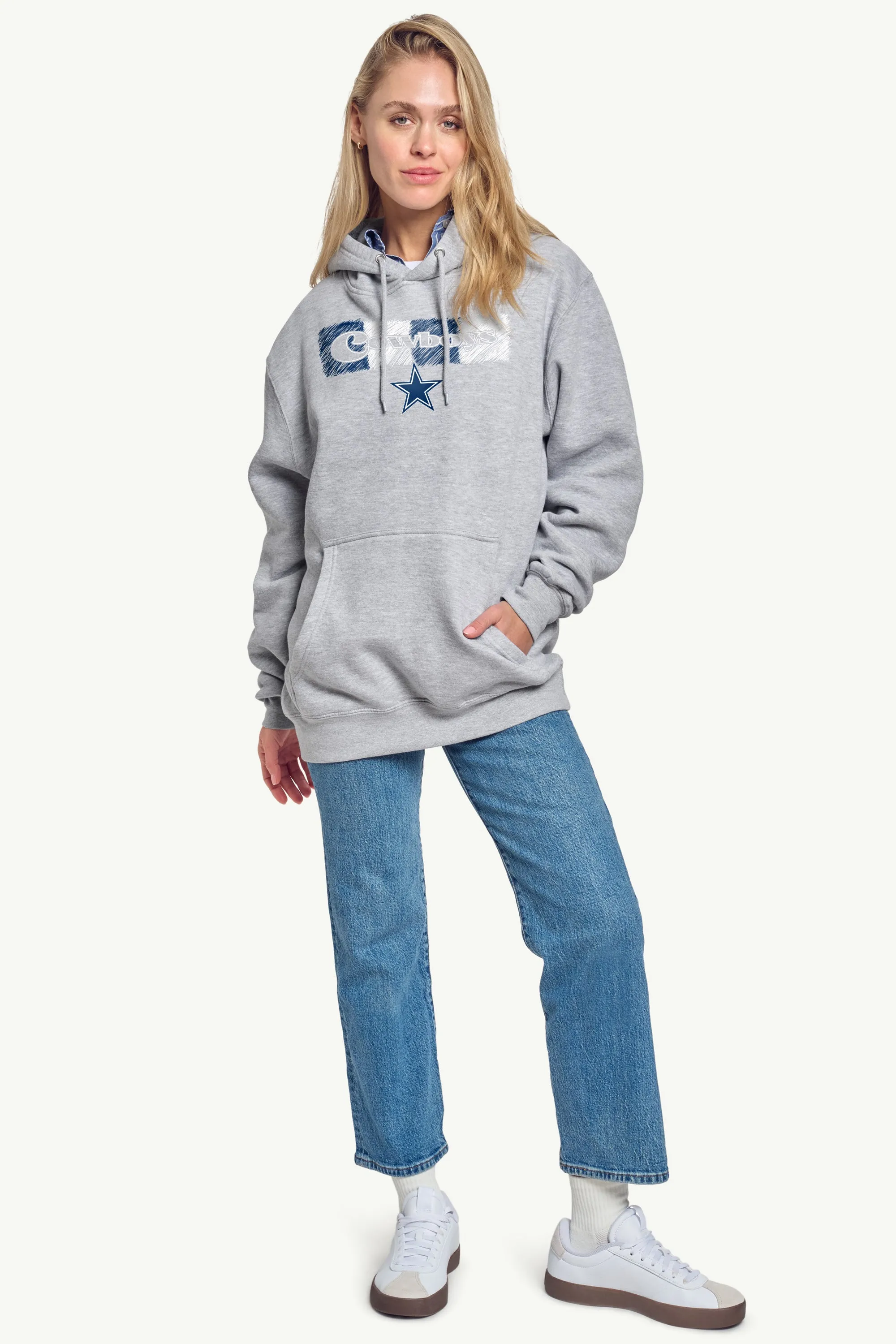 WOMENS DALLAS COWBOYS COLOR SHADING HOODIE sold by Starter product image thumbnail 3