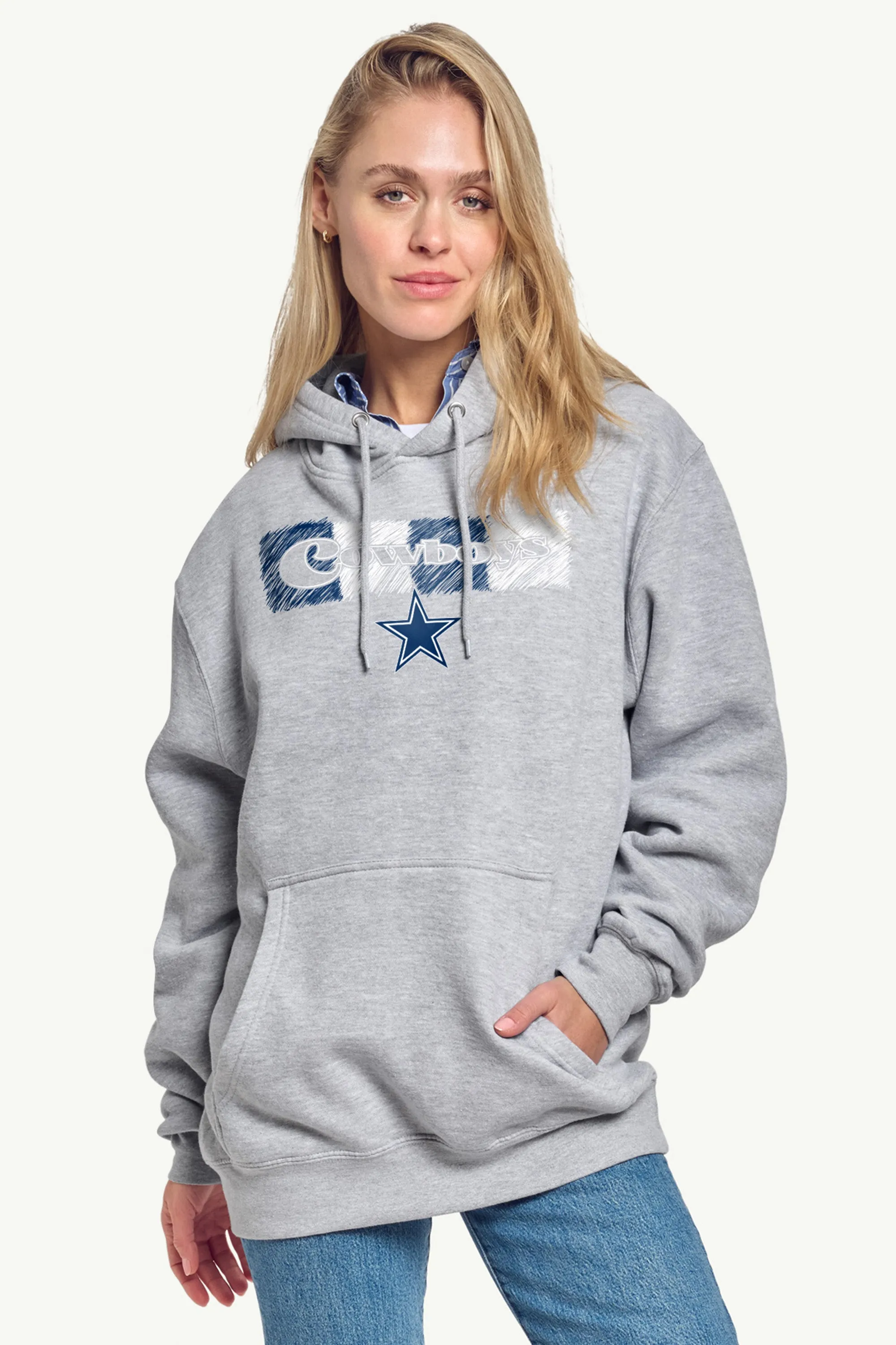 WOMENS DALLAS COWBOYS COLOR SHADING HOODIE sold by Starter product image thumbnail 2
