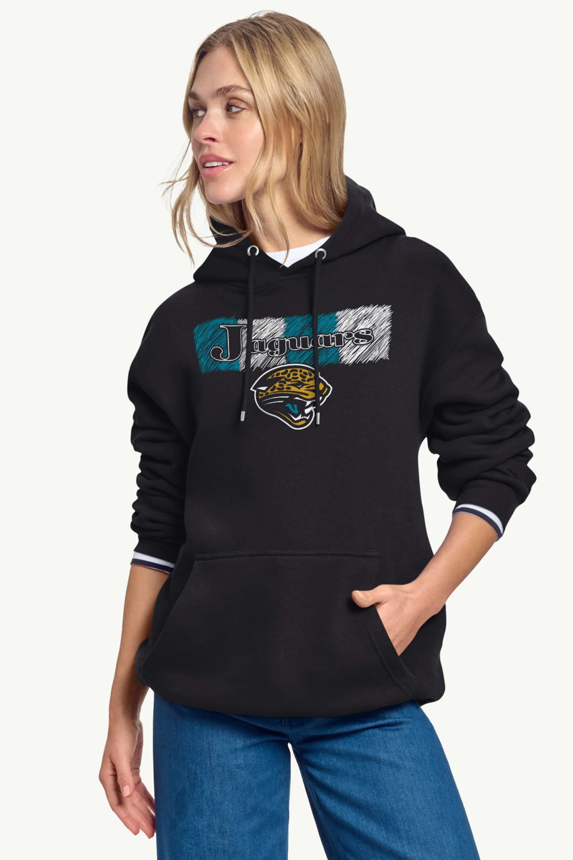 WOMENS JACKSONVILLE JAGUARS COLOR SHADING HOODIE sold by Starter product image thumbnail 3