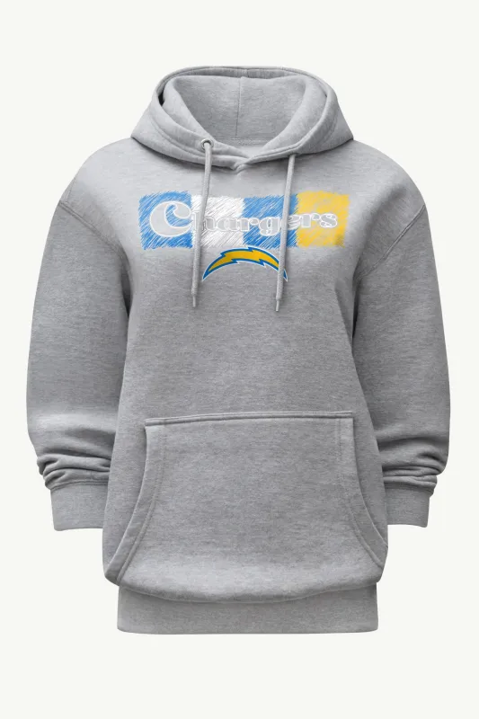 WOMENS LOS ANGELES CHARGERS COLOR SHADING HOODIE sold by Starter