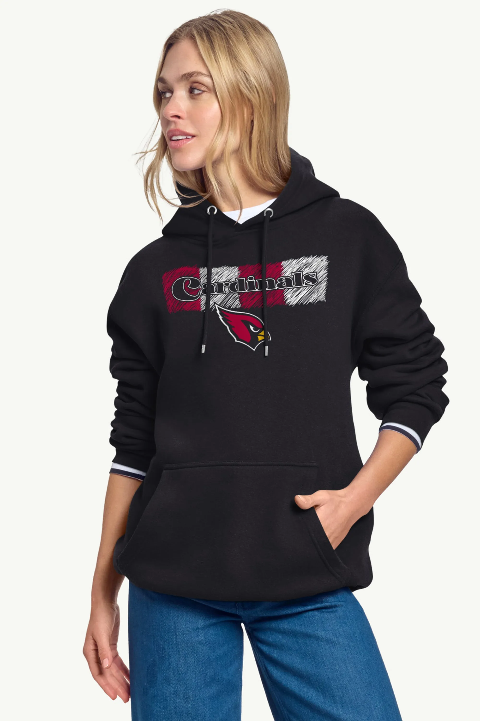 WOMENS ARIZONA CARDINALS COLOR SHADING HOODIE sold by Starter product image thumbnail 2