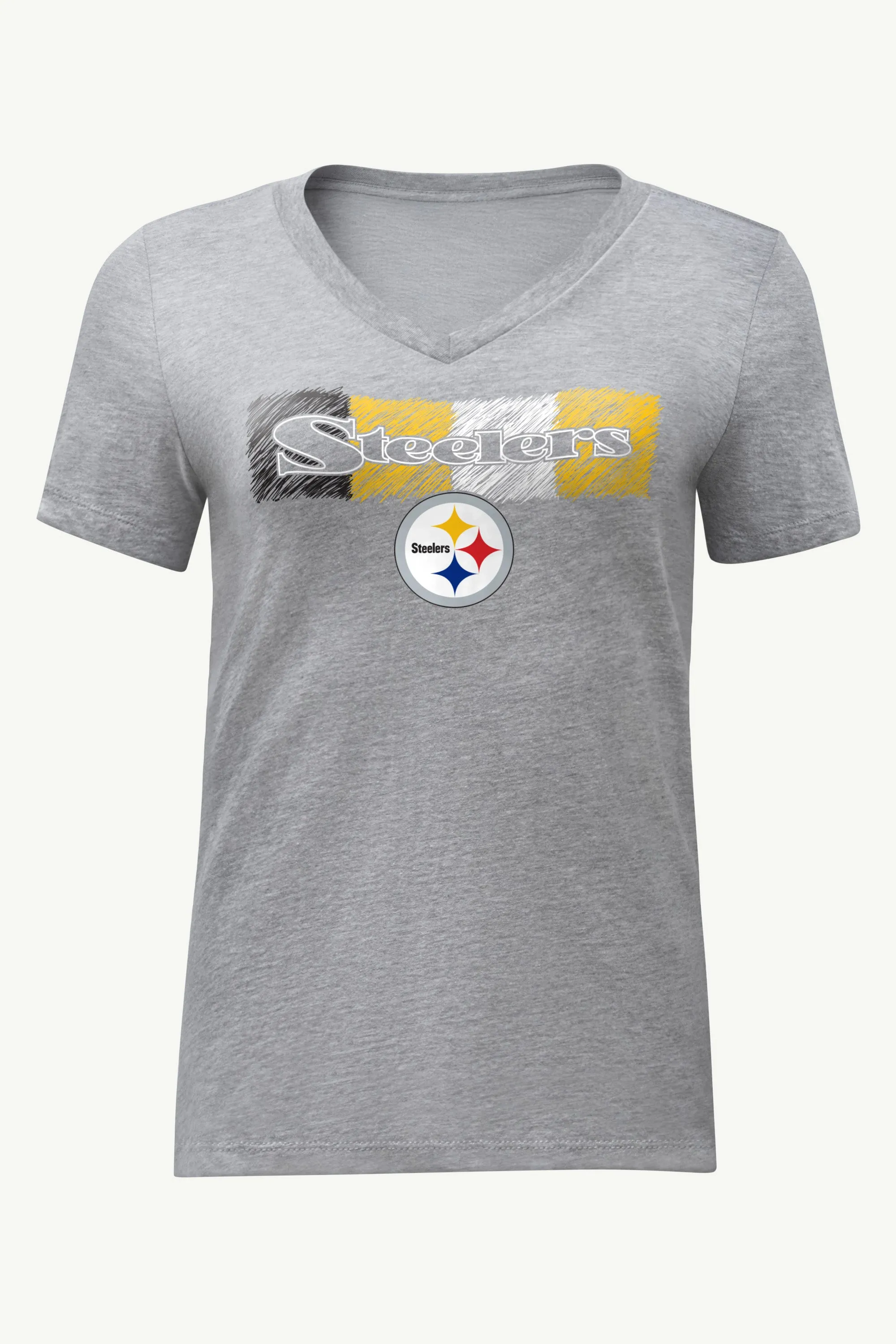 WOMENS PITTSBURGH STEELERS COLOR SHADING V-NECK T SHIRT sold by Starter
