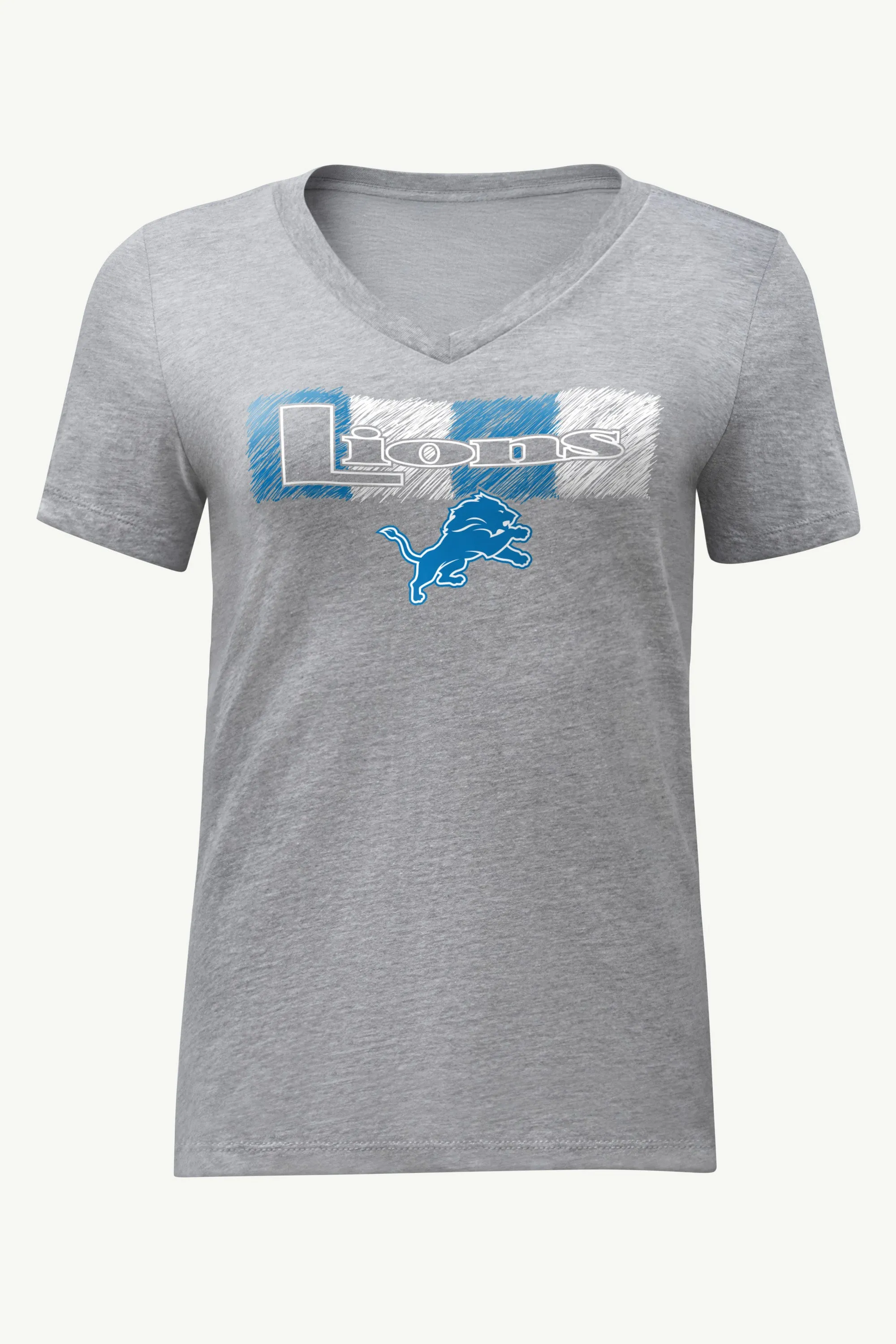 WOMENS DETROIT LIONS COLOR SHADING V-NECK T SHIRT sold by Starter