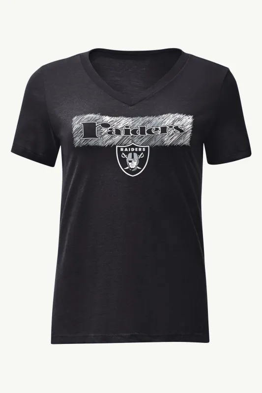 WOMENS LAS VEGAS RAIDERS COLOR SHADING V-NECK T SHIRT sold by Starter
