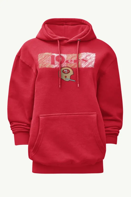 WOMENS SAN FRANCISCO 49ERS COLOR SHADING HOODIE sold by Starter