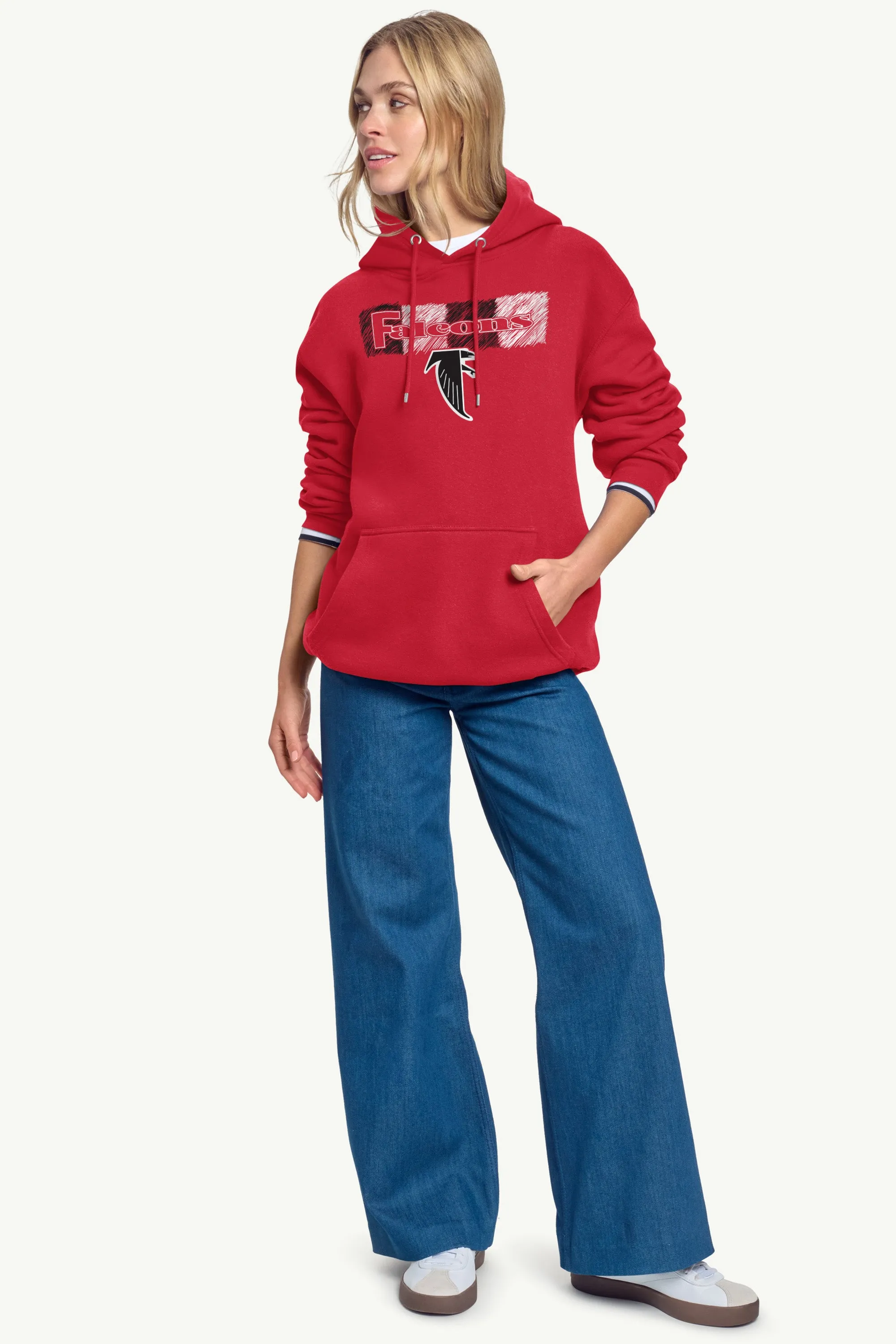 WOMENS ATLANTA FALCONS COLOR SHADING HOODIE sold by Starter product image thumbnail 2