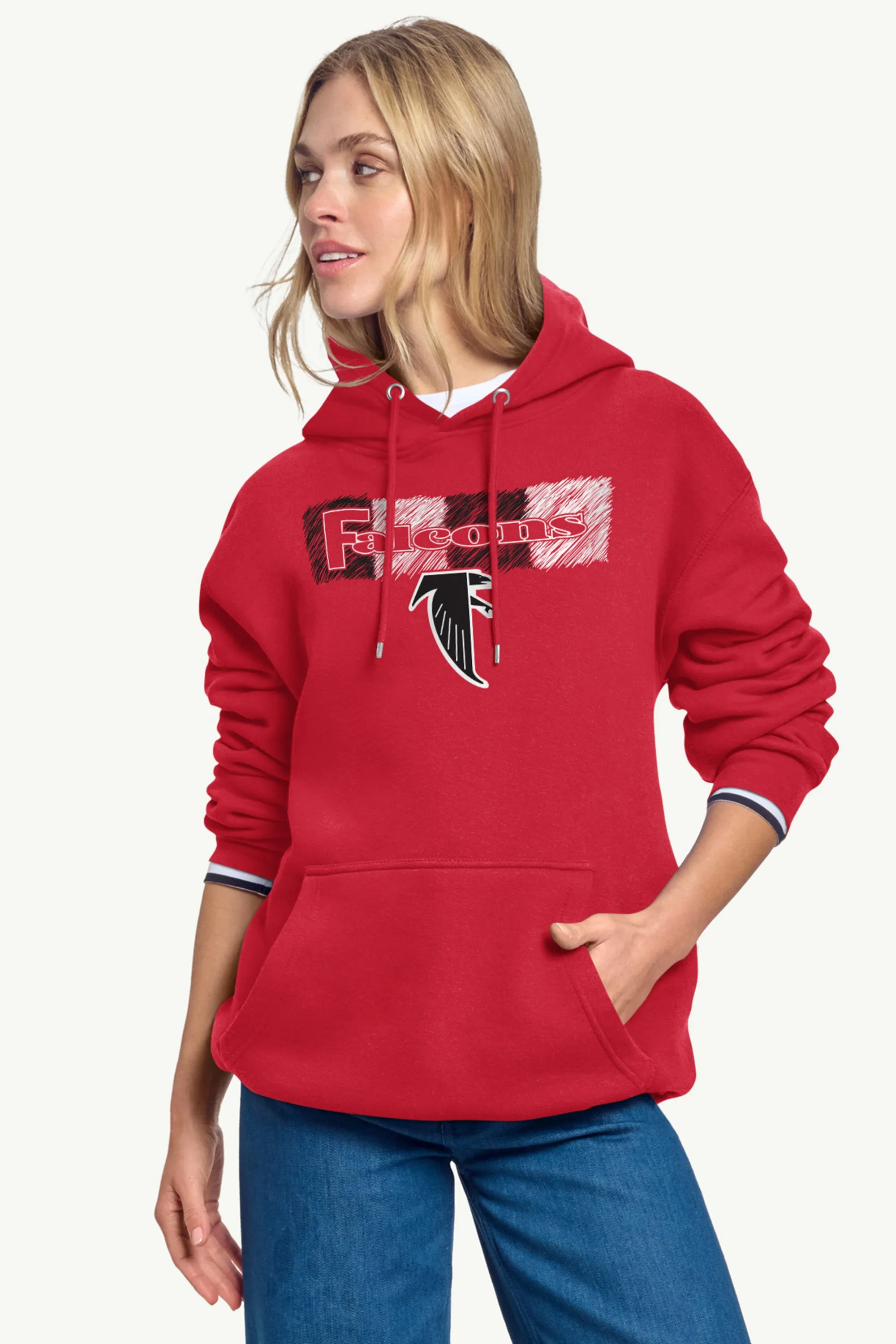 WOMENS ATLANTA FALCONS COLOR SHADING HOODIE sold by Starter product image thumbnail 3