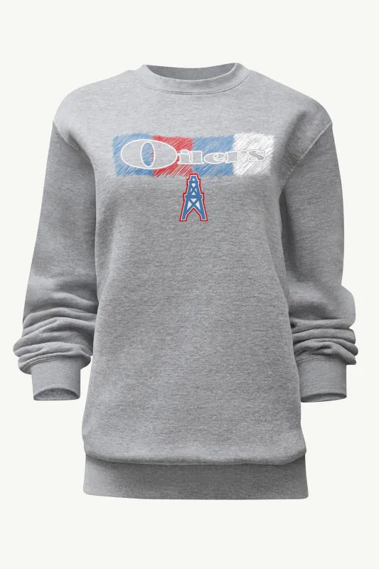 WOMENS HOUSTON OILERS COLOR SHADING SWEATSHIRT sold by Starter