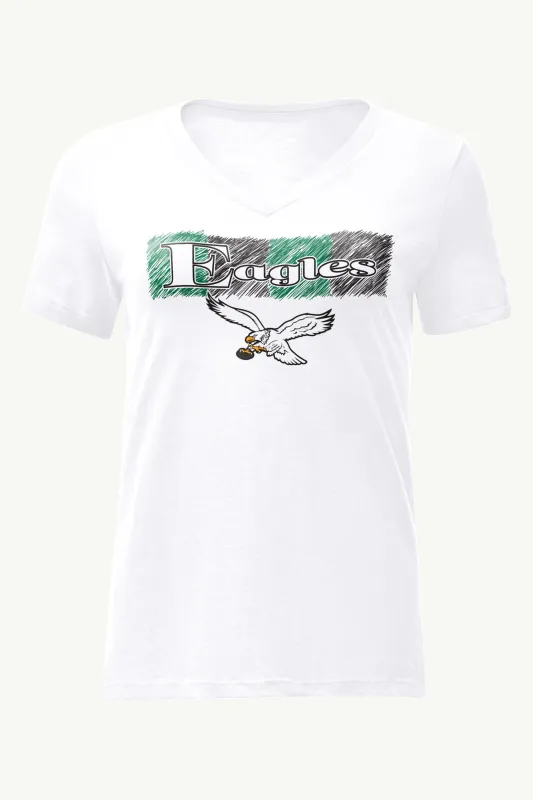 WOMENS PHILADELPHIA EAGLES COLOR SHADING V-NECK T SHIRT sold by Starter