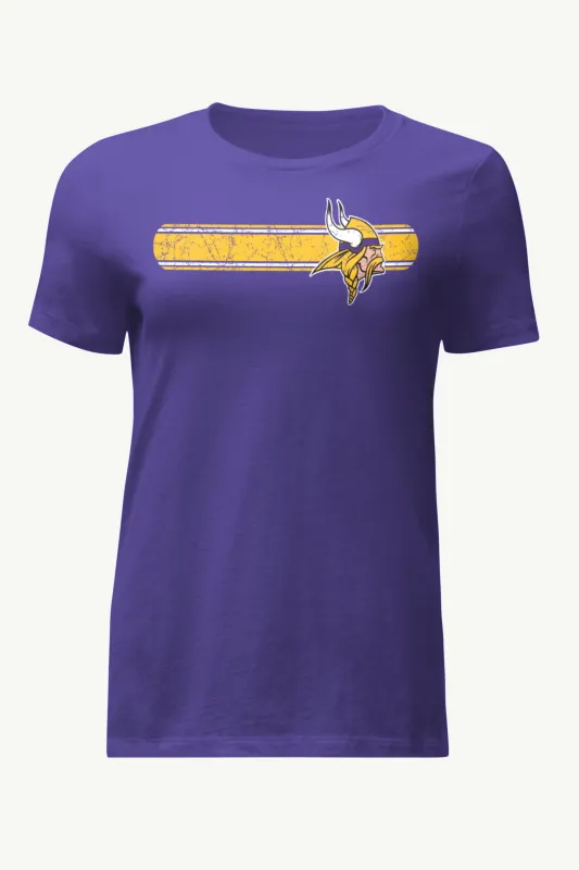 WOMENS MINNESOTA VIKINGS STRIPE T SHIRT made by Starter