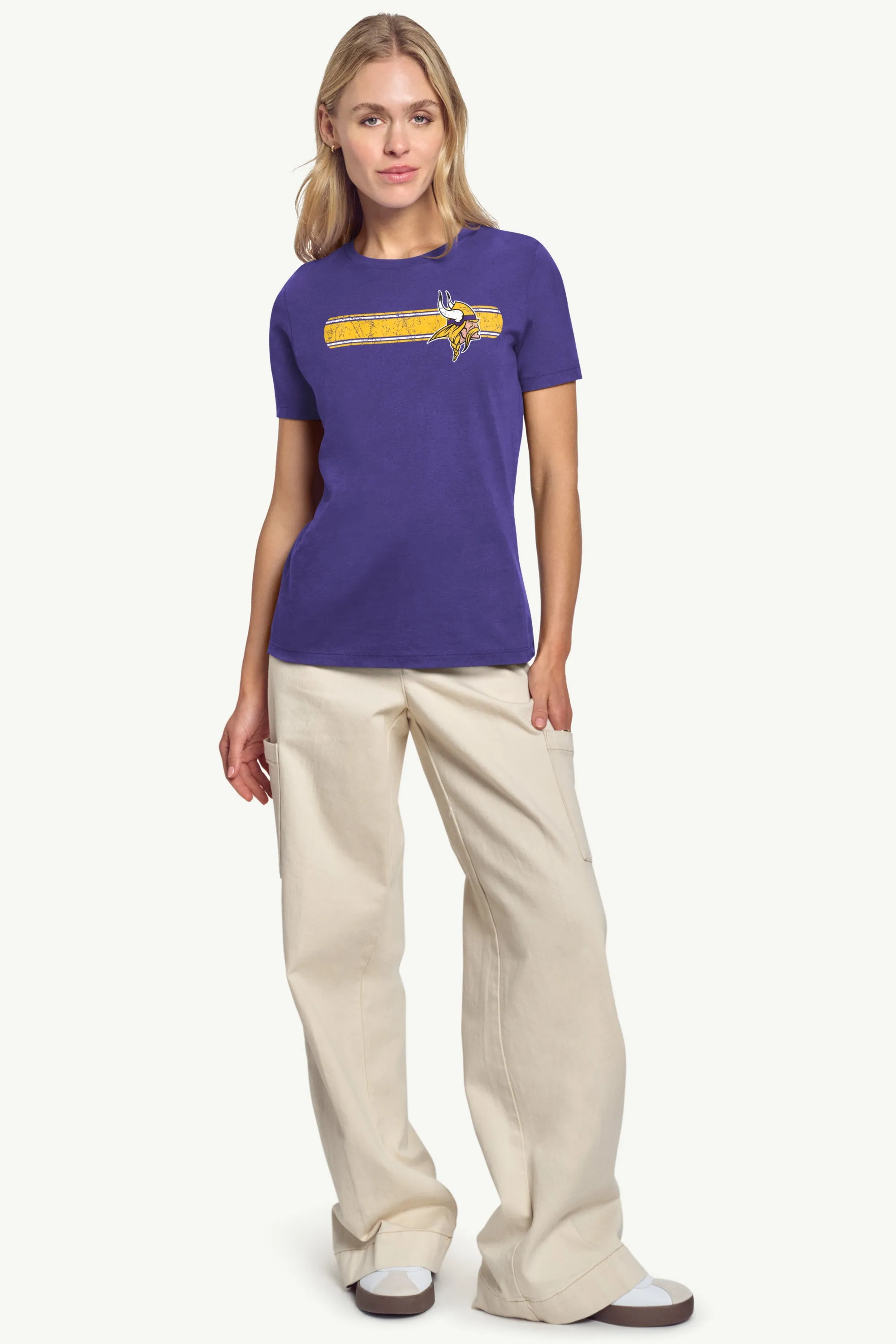 WOMENS MINNESOTA VIKINGS STRIPE T SHIRT sold by Starter product image thumbnail 2