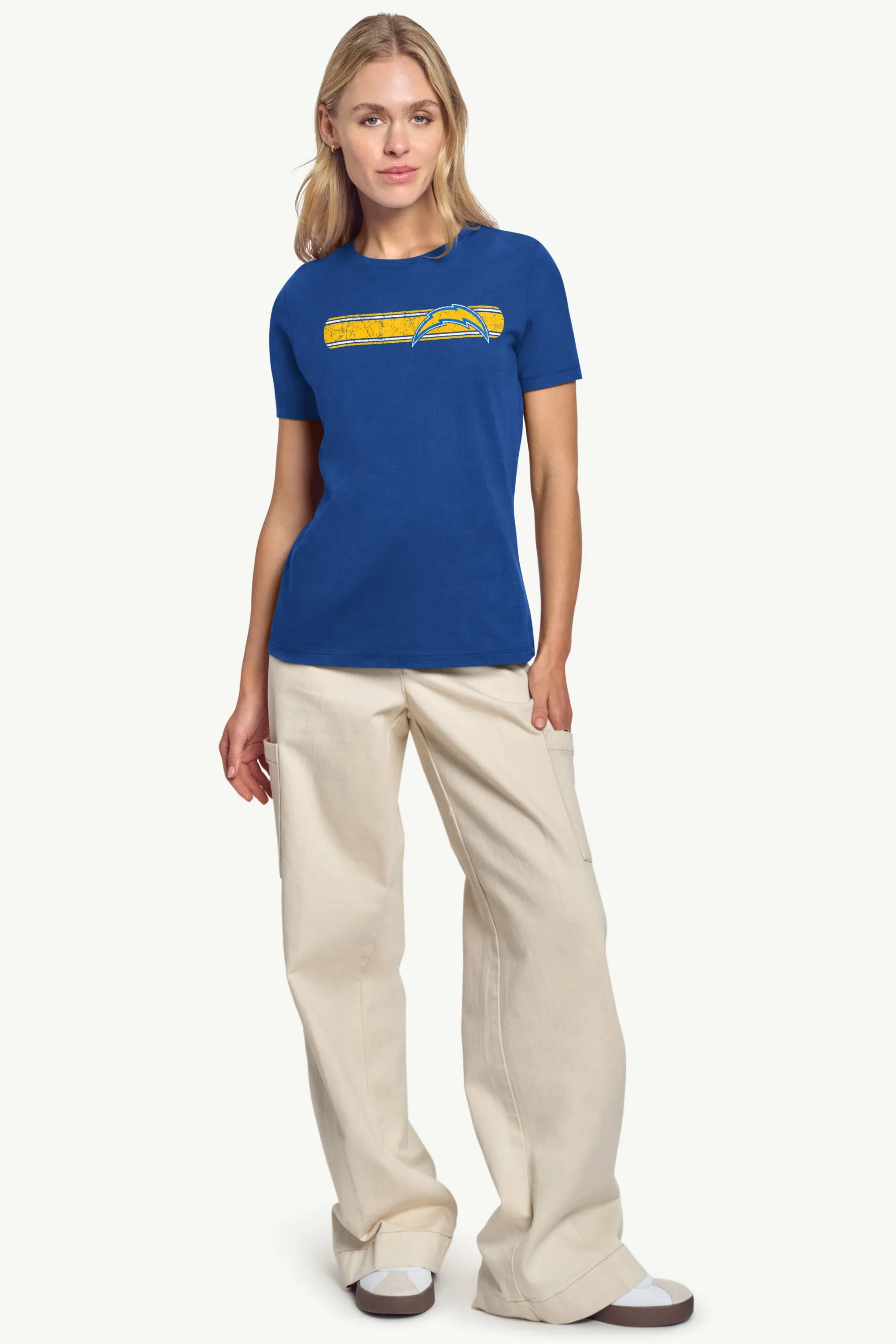 WOMENS LOS ANGELES CHARGERS STRIPE T SHIRT sold by Starter product image thumbnail 2