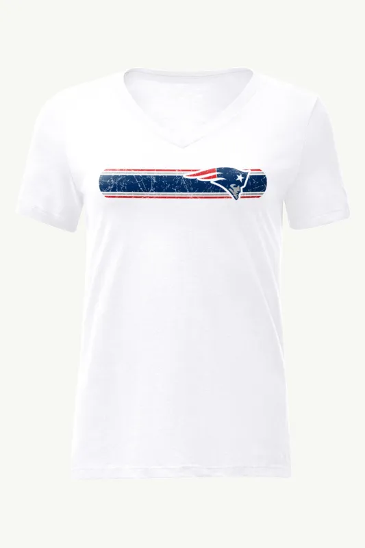 WOMENS NEW ENGLAND PATRIOTS STRIPE V-NECK T SHIRT sold by Starter