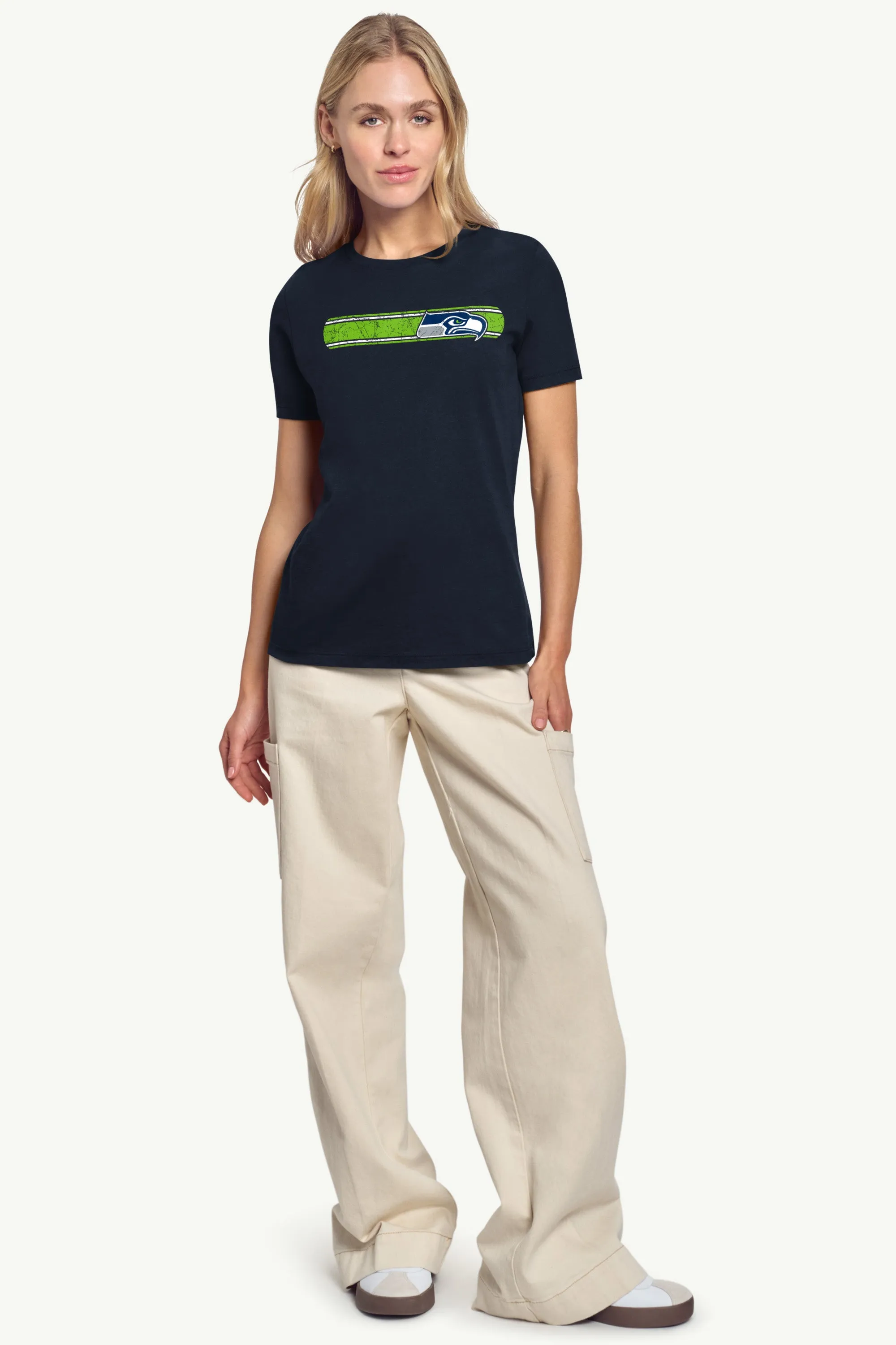 WOMENS SEATTLE SEAHAWKS STRIPE T SHIRT sold by Starter product image thumbnail 2