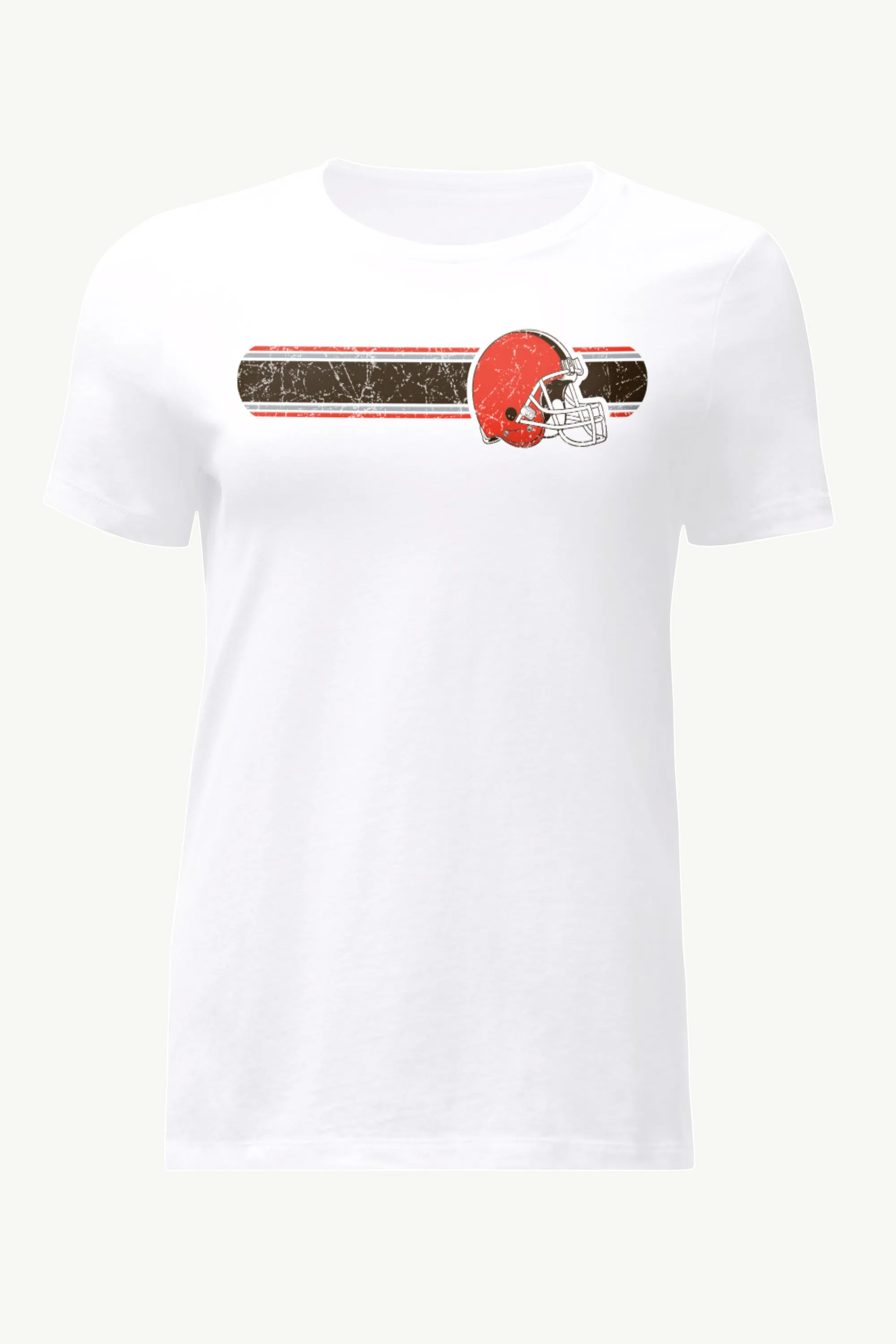WOMENS CLEVELAND BROWNS STRIPE T SHIRT sold by Starter