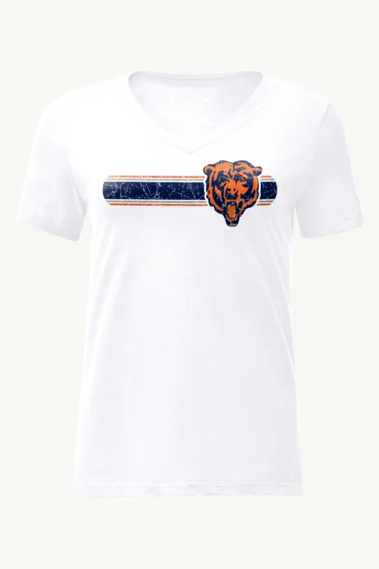 WOMENS CHICAGO BEARS STRIPE V-NECK T SHIRT sold by Starter