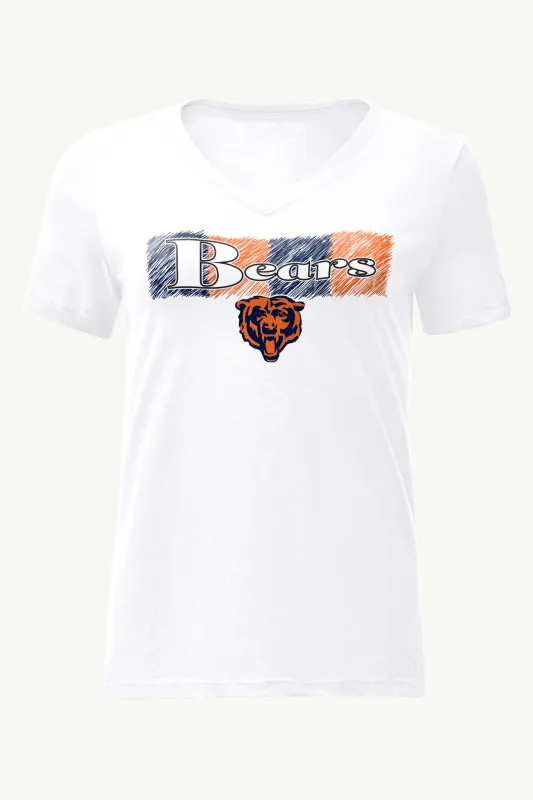 WOMENS CHICAGO BEARS COLOR SHADING V-NECK T SHIRT sold by Starter